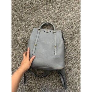 Beanpole Gray Leather Backpack